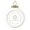 Ceramic Christmas Ornament – New Home 2025 - Bells / Round / 2.5" × 3"